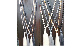 bali beads crystal necklaces tassels wholesale price 60 pieces free shipping
